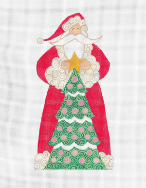 click here to view larger image of Christmas Tree Star Santa, The (hand painted canvases)