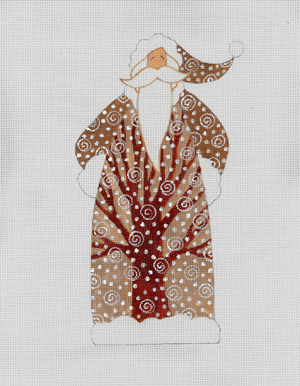 click here to view larger image of Snowfall Santa, The (hand painted canvases)