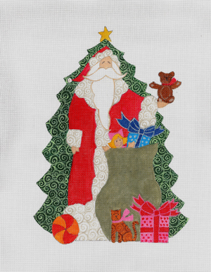 click here to view larger image of Christmas Eve Santa, The (hand painted canvases)