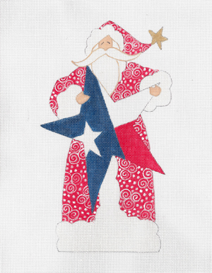click here to view larger image of Lone Star Santa, The (hand painted canvases)