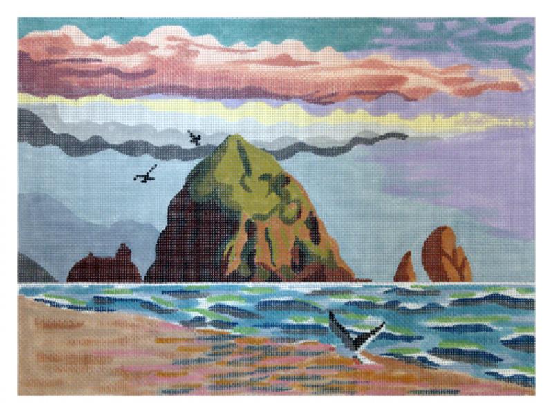 click here to view larger image of Haystack Rock - Large (hand painted canvases)