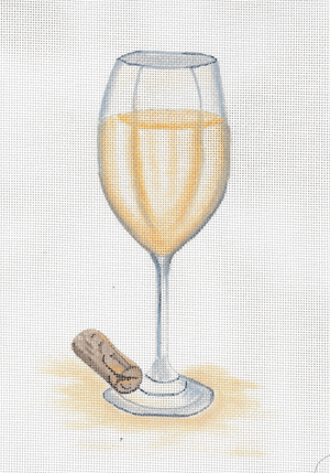 click here to view larger image of Glass Of White Wine (hand painted canvases)