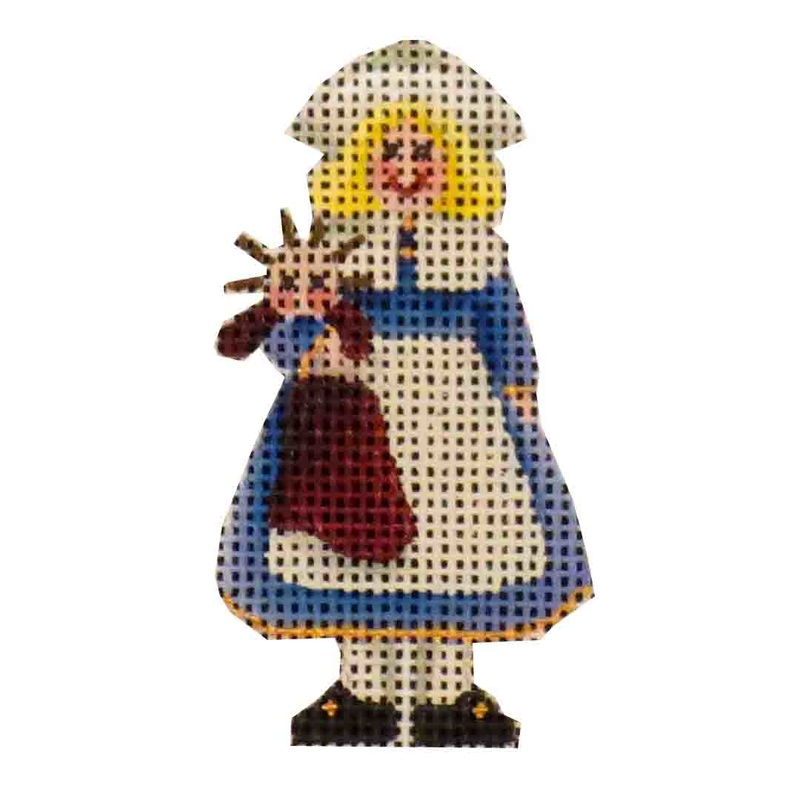 click here to view larger image of Mini Little Girl Pilgrim (hand painted canvases)