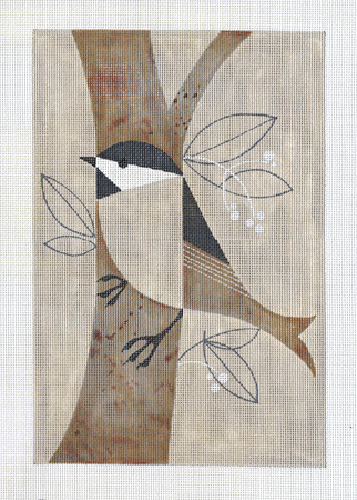 click here to view larger image of Chickadee w/Stitch Guide (hand painted canvases)