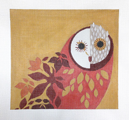 click here to view larger image of Outside Owl w/Stitch Guide (hand painted canvases)