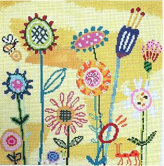 click here to view larger image of Amys Yellow Garden (hand painted canvases)