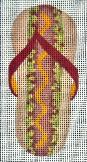 click here to view larger image of Hot Dog Flipflop Eyeglass Case (hand painted canvases)