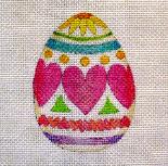 click here to view larger image of Egg - Hearts Of The Month (hand painted canvases)