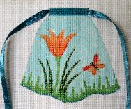 click here to view larger image of Lily In Grass - Flower Apron (hand painted canvases)