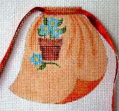 click here to view larger image of Flower Pot Pocket - Pocket Apron (hand painted canvases)