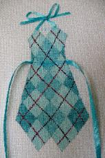 click here to view larger image of Argyle - Bib Apron (hand painted canvases)