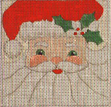 click here to view larger image of Santa Face Coaster (hand painted canvases)