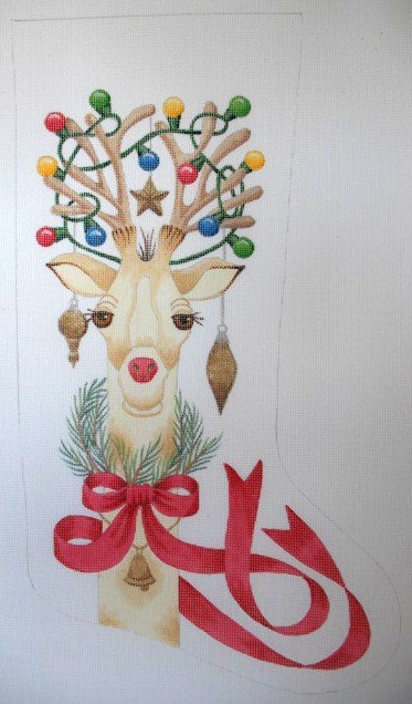 click here to view larger image of High Light Stocking (hand painted canvases)