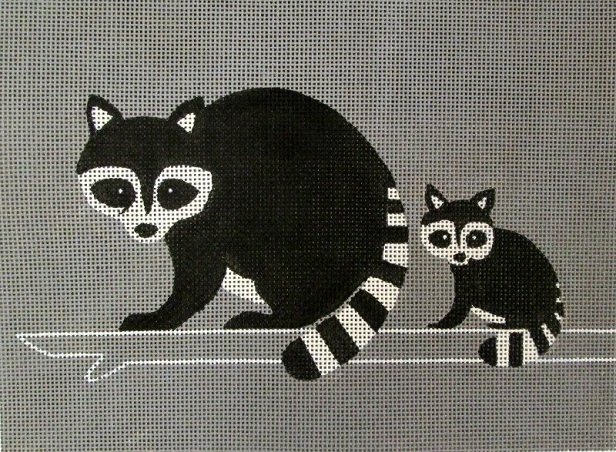 click here to view larger image of Raccoons (hand painted canvases)