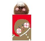 click here to view larger image of Gingerbread Treat Bag With Gingerbread Man (hand painted canvases)