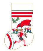 click here to view larger image of Sports Mini Sock - Track (hand painted canvases)