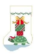 click here to view larger image of Turtle Mini Sock (hand painted canvases)