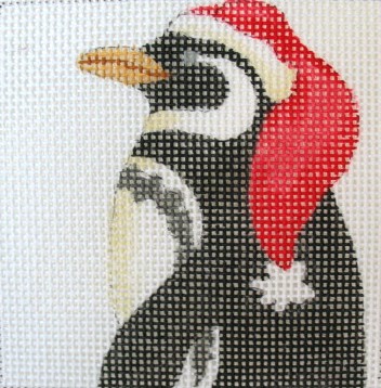 click here to view larger image of Stocking Cap Penguin Coaster (hand painted canvases)