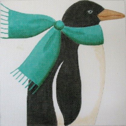 click here to view larger image of Scarf Cap Penguin (hand painted canvases)