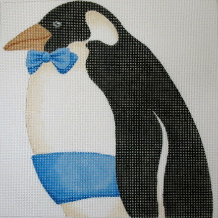 click here to view larger image of Cummerbund Penguin (hand painted canvases)