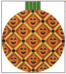 click here to view larger image of Pumpkin Diamonds (hand painted canvases)