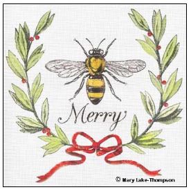 click here to view larger image of Bee Merry (hand painted canvases)