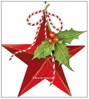 click here to view larger image of Star Ornament (hand painted canvases)