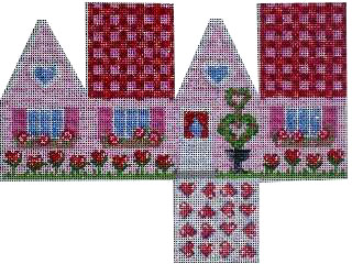 click here to view larger image of Valentine Cottage (hand painted canvases)