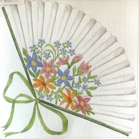 click here to view larger image of Victorian Fan Bouquet (hand painted canvases)