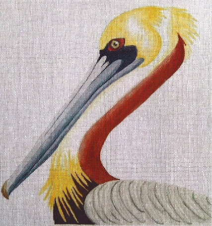 click here to view larger image of Pelican Portrait (hand painted canvases)