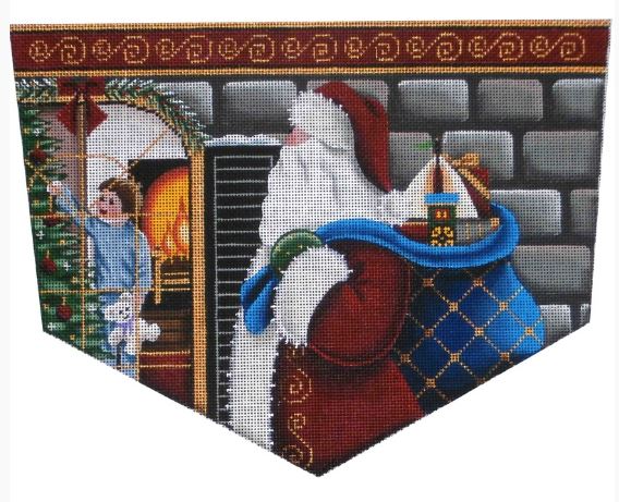 click here to view larger image of Christmas Eve Magic - Boy - Topper - 18ct (hand painted canvases)