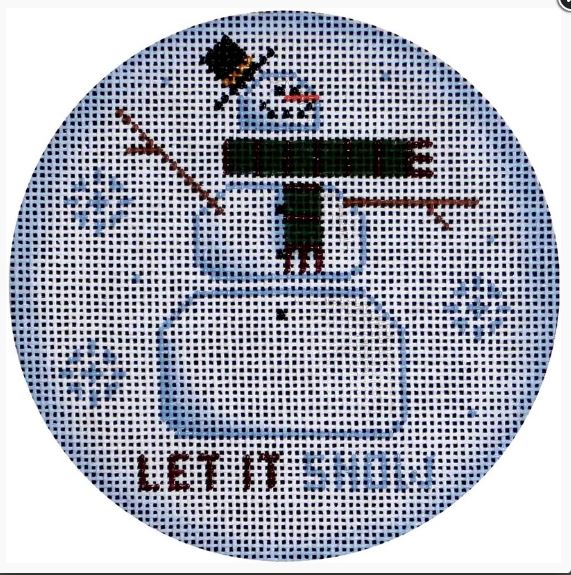 click here to view larger image of Let it Snow Ornament (hand painted canvases)