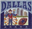 click here to view larger image of Postcard - Dallas  (hand painted canvases)
