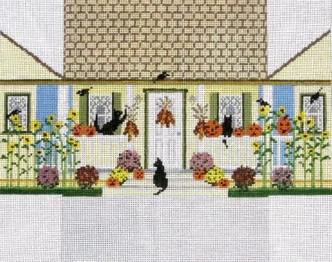 click here to view larger image of Autumn House Brick Cover (hand painted canvases)