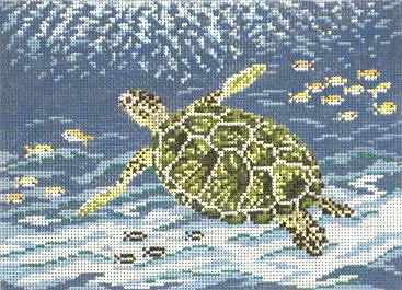 click here to view larger image of Sea Turtle - 18ct (hand painted canvases)