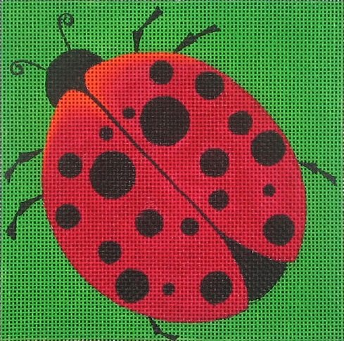 click here to view larger image of Ladybug Square (hand painted canvases)