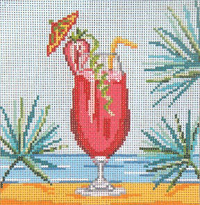 click here to view larger image of Strawberry Daiquiri - 18ct  (hand painted canvases)