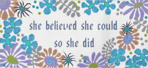 click here to view larger image of She Believed She Could (hand painted canvases)