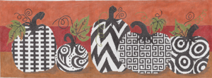 click here to view larger image of Funky Punkins (hand painted canvases)
