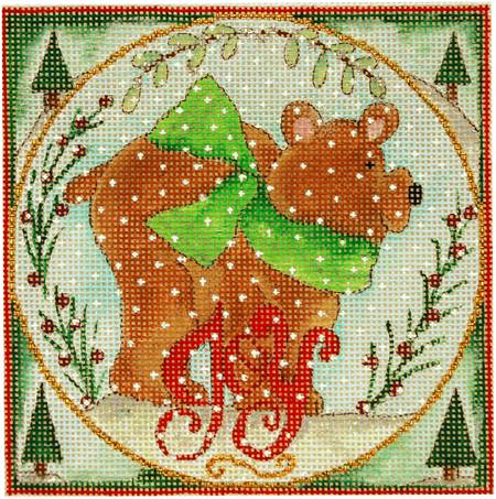 click here to view larger image of Woodland Wishes - The Bear (Small) (hand painted canvases)