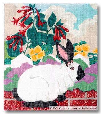 click here to view larger image of Rabbit Pillow 4 (hand painted canvases)