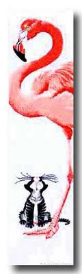 click here to view larger image of Flamingo Bell Pull (hand painted canvases)