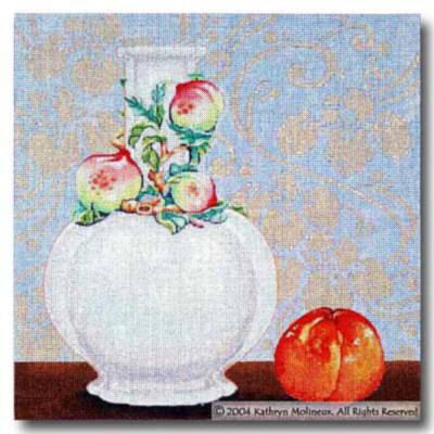 click here to view larger image of Still Life With Nectarine (hand painted canvases)