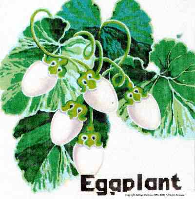 click here to view larger image of Eggplant (hand painted canvases)