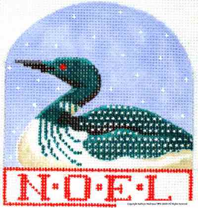 click here to view larger image of Loon Ornament (hand painted canvases)