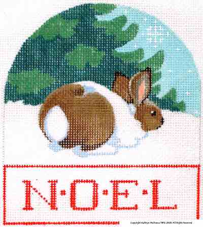 click here to view larger image of Rabbit Ornament (hand painted canvases)