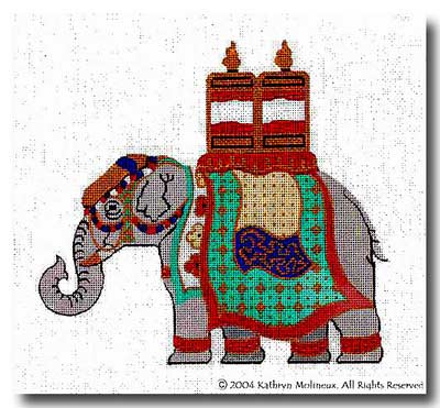 click here to view larger image of Elephant Miniature (hand painted canvases)