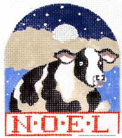 click here to view larger image of Cow Ornament (hand painted canvases)