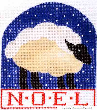 click here to view larger image of Lamb Ornament (hand painted canvases)