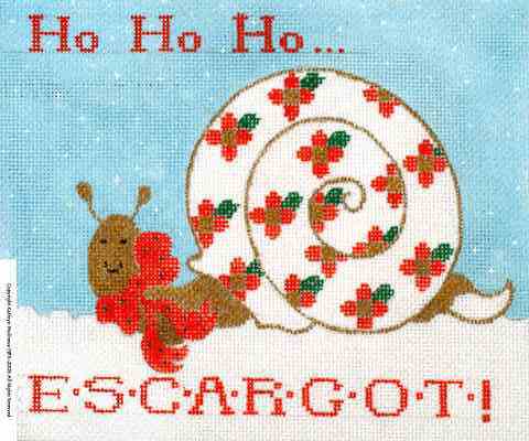 click here to view larger image of Ho Ho Ho Escargot (hand painted canvases)